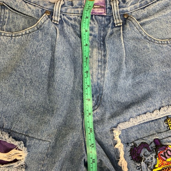 90s Authentic Exhaust Jeans Hip-hop Graffiti Denim Jeans Thrashed Ov… - Picture 6 of 12